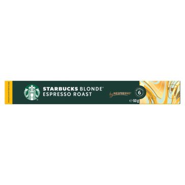   Starbucks by Nespresso Blonde Espresso Roast őrölt pörkölt kávé 10 kapszula 53 g