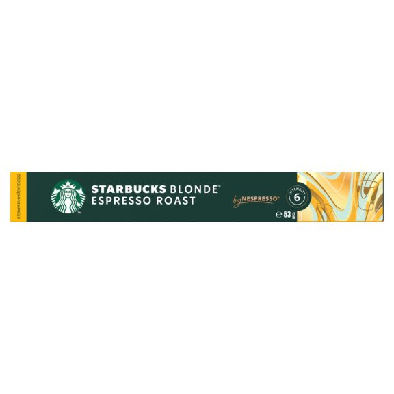 Starbucks by Nespresso Blonde Espresso Roast őrölt pörkölt kávé 10 kapszula 53 g Starbucks by Nespresso Blonde Espresso Roast őrölt pörkölt kávé 10 kapszula 53 g