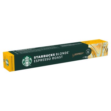   Starbucks by Nespresso Blonde Espresso Roast őrölt pörkölt kávé 10 kapszula 53 g